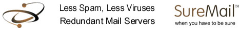 Get rid of email spam and email viruses. Click here for more details.